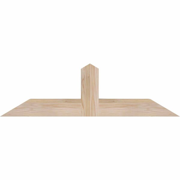 Ekena Millwork Portland Smooth Timber Gable Bracket, Douglas Fir, 36"W x 10"H x 3 1/2"D x 3 1/2"F, 7/12 Pitch GBW036X10X0404POR00SDF - main